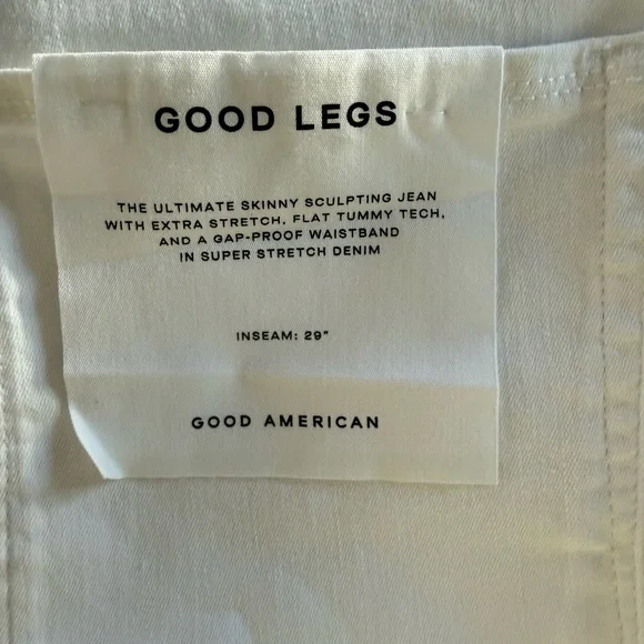 Good American Good Legs Plus Size White Skinny Sculpting Jeans NWT Size 24 - Picture 8 of 12